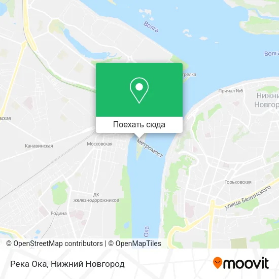 Карта Река Ока