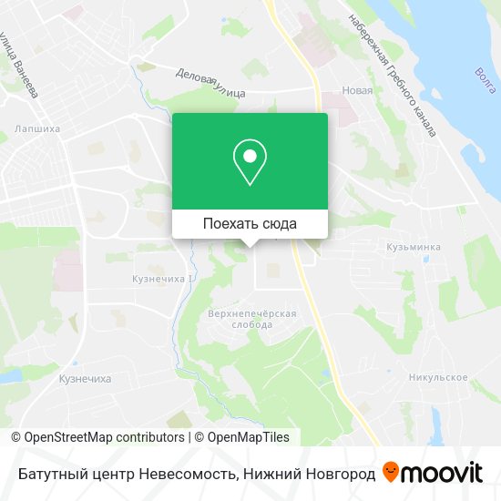 Карта Батутный центр  Невесомость
