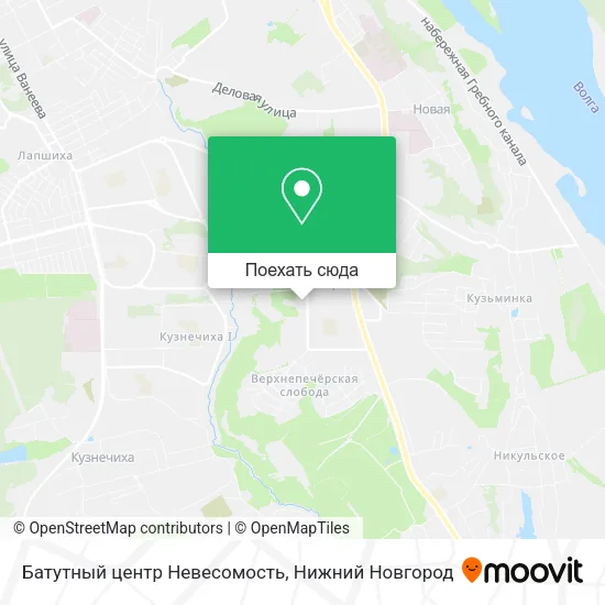 Карта Батутный центр  Невесомость