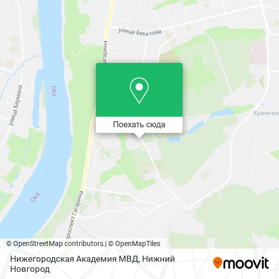 Карта Нижегородская Академия МВД