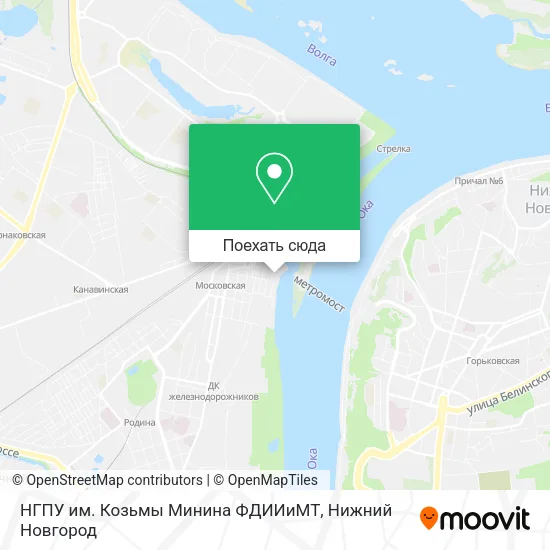 Карта НГПУ им. Козьмы Минина ФДИИиМТ