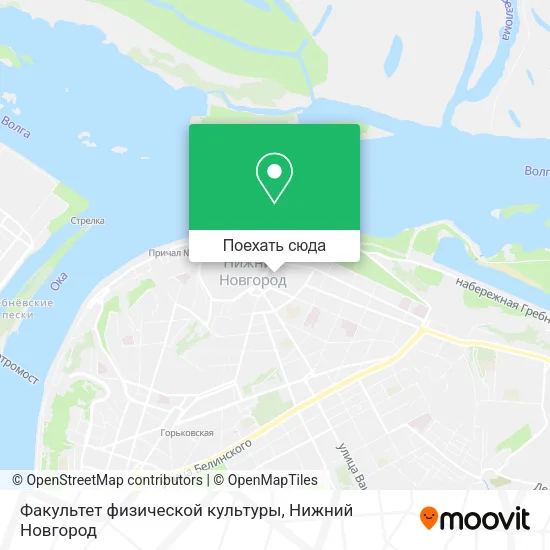 Карта Факультет физической культуры