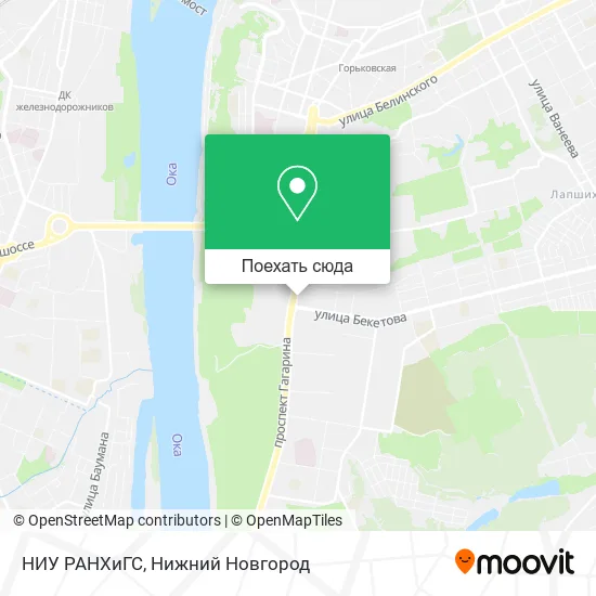 Карта НИУ РАНХиГС