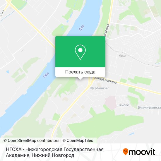 Карта НГСХА - Нижегородская Государственная Академия