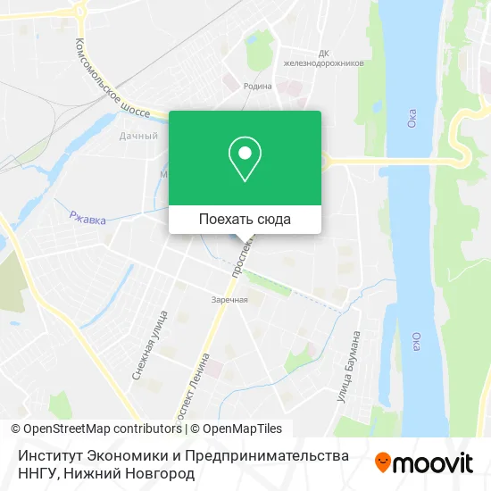 Карта Институт Экономики и Предпринимательства ННГУ