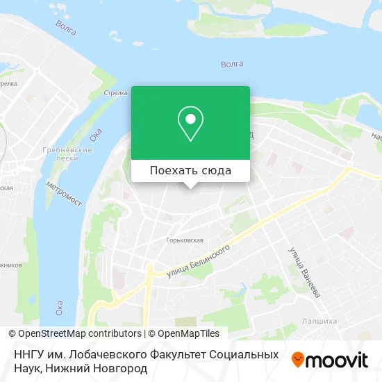 Карта ННГУ им. Лобачевского Факультет Социальных Наук
