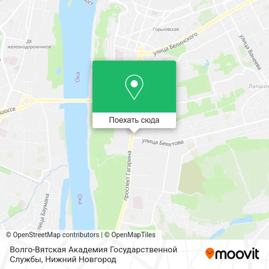 Карта Волго-Вятская Академия Государственной Службы