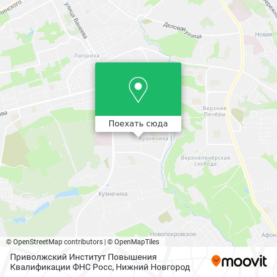 Карта Приволжский Институт Повышения Квалификации ФНС Росс