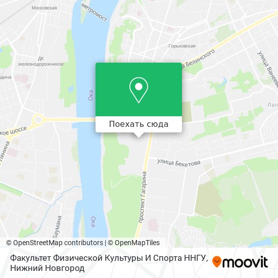 Карта Факультет Физической Культуры И Спорта ННГУ