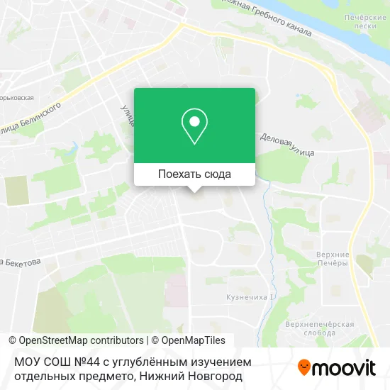 Карта МОУ СОШ №44 с углублённым изучением отдельных предмето