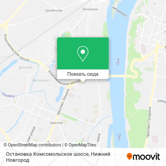 Карта Остановка  Комсомольское шоссе