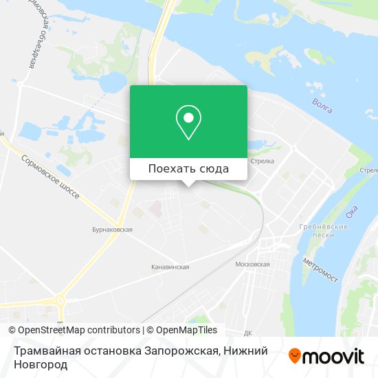 Карта Трамвайная остановка Запорожская