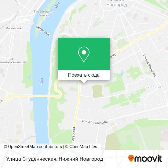 Карта Улица Студенческая