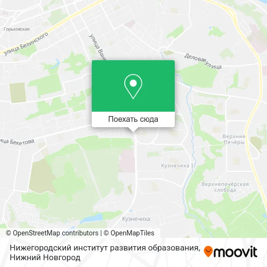 Карта Нижегородский институт развития образования