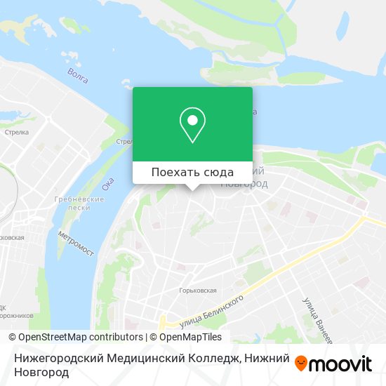 Карта Нижегородский Медицинский Колледж