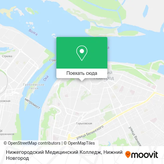 Карта Нижегородский Медицинский Колледж