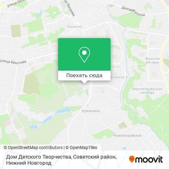 Карта Дом Детского Творчества, Советский район