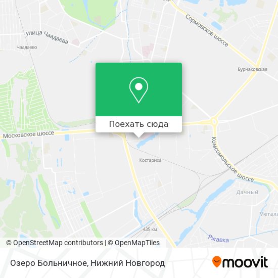 Карта Озеро  Больничное