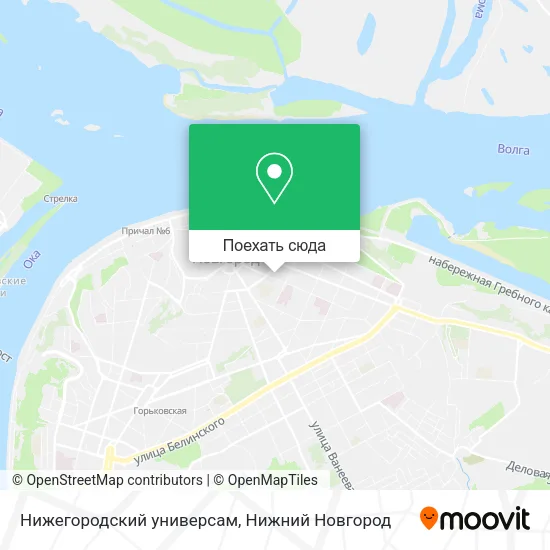Карта Нижегородский универсам