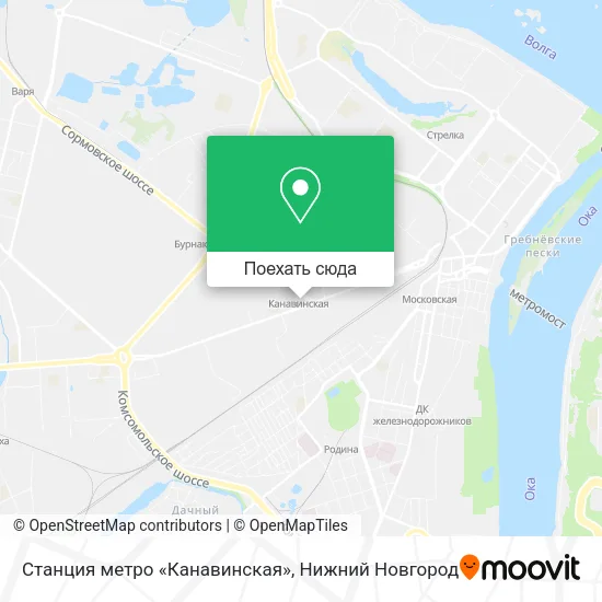 Карта Cтанция метро «Канавинская»