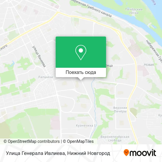 Карта Улица Генерала Ивлиева