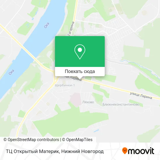 Карта ТЦ  Открытый Материк