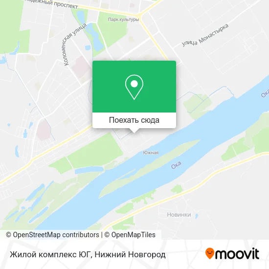 Карта Жилой комплекс  ЮГ