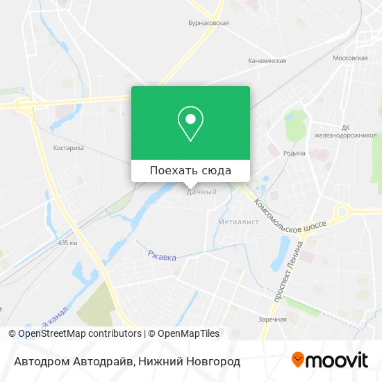 Карта Автодром  Автодрайв