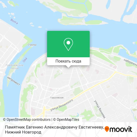 Карта Памятник Евгению Александровичу Евстигнееву