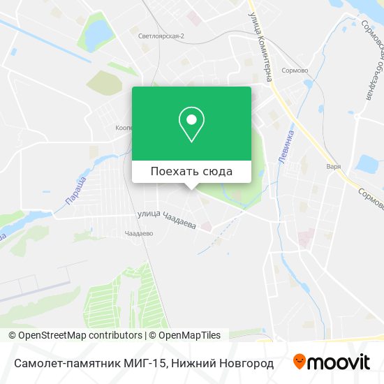 Карта Самолет-памятник МИГ-15