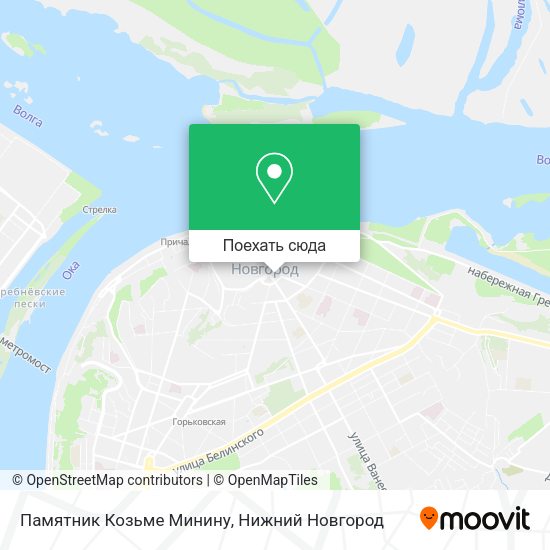Карта Памятник Козьме Минину