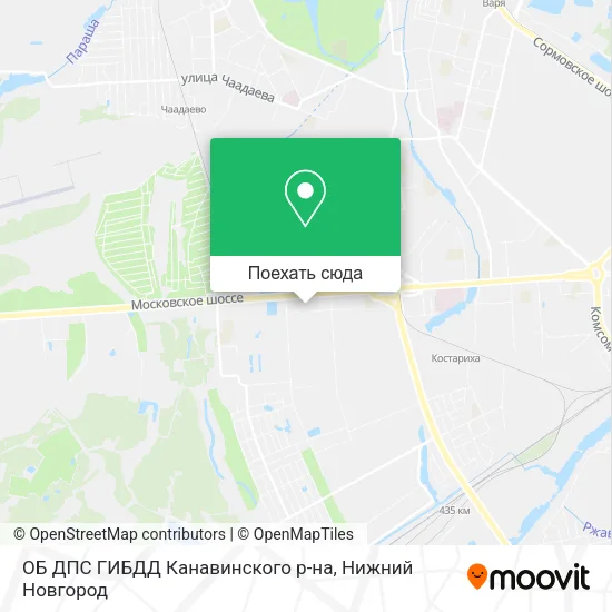 Карта ОБ ДПС ГИБДД Канавинского р-на