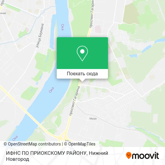 Карта ИФНС ПО ПРИОКСКОМУ РАЙОНУ