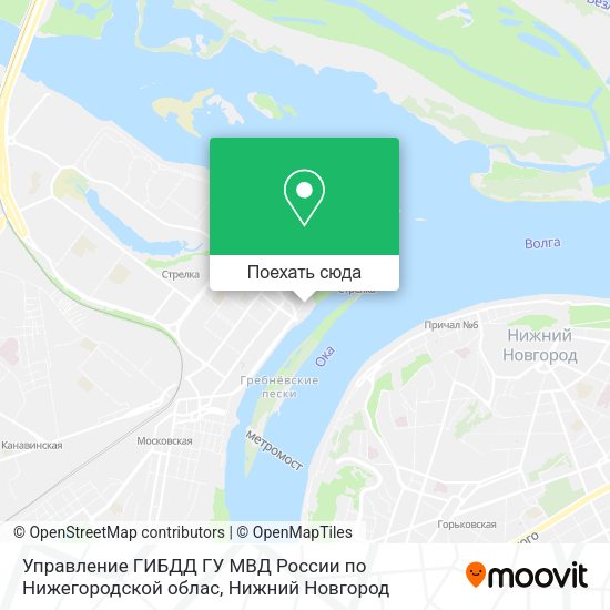 Карта Управление ГИБДД ГУ МВД России по Нижегородской облас