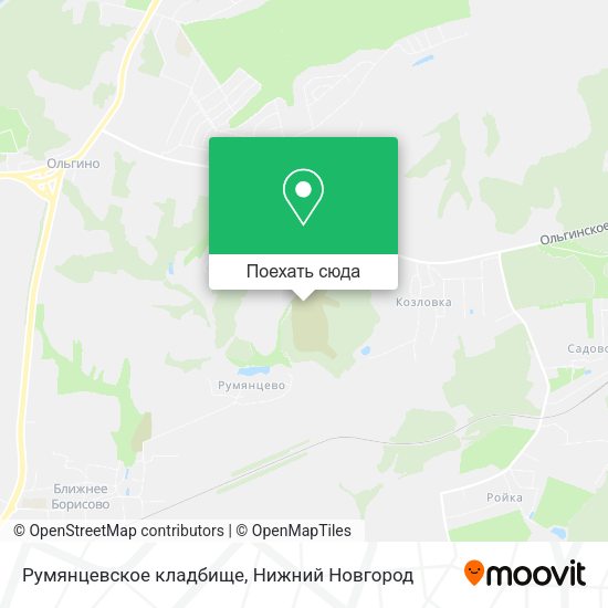 Карта Румянцевское кладбище