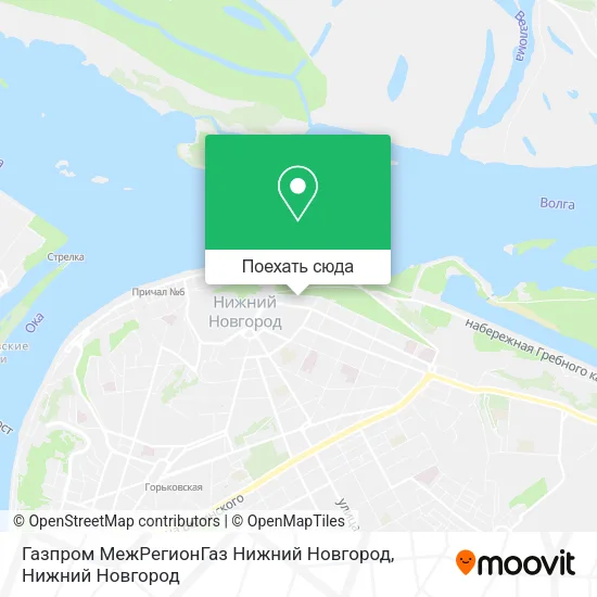 Карта Газпром МежРегионГаз Нижний Новгород