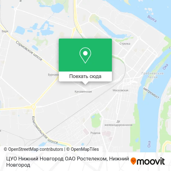 Карта ЦУО Нижний Новгород ОАО Ростелеком