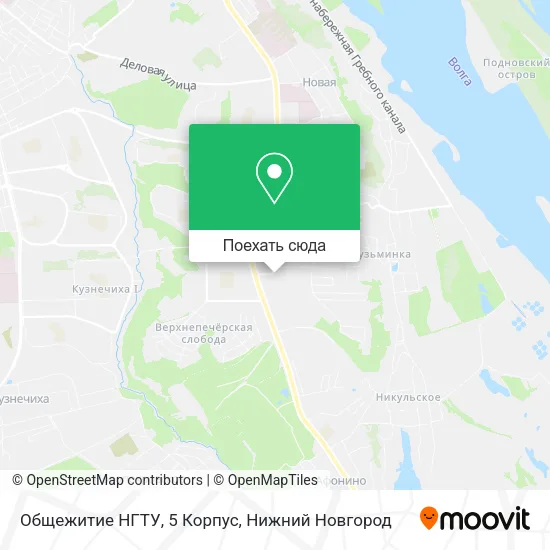 Карта Общежитие НГТУ, 5 Корпус