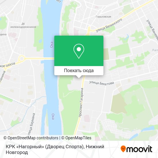 Карта КРК «Нагорный» (Дворец Спорта)