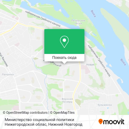 Карта Министерство социальной политики Нижегородской облас