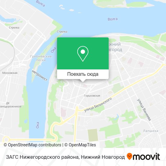 Карта ЗАГС Нижегородского района