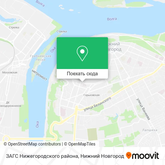 Карта ЗАГС Нижегородского района