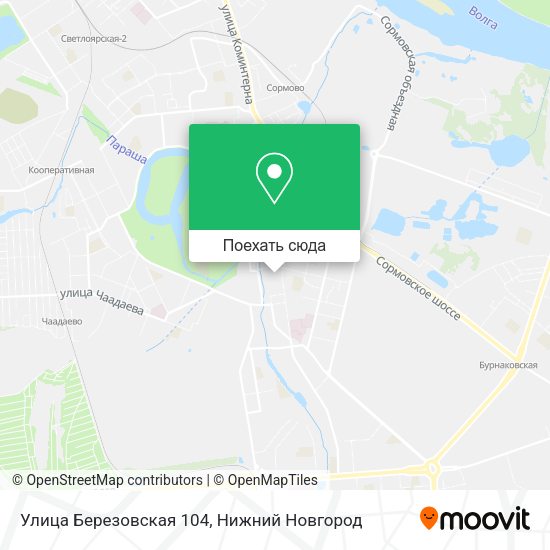 Карта Улица Березовская 104