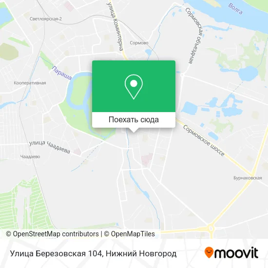 Карта Улица Березовская 104