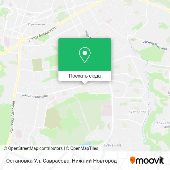 Карта Остановка  Ул. Саврасова