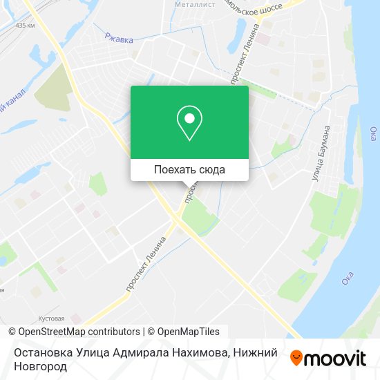 Карта Остановка  Улица Адмирала Нахимова