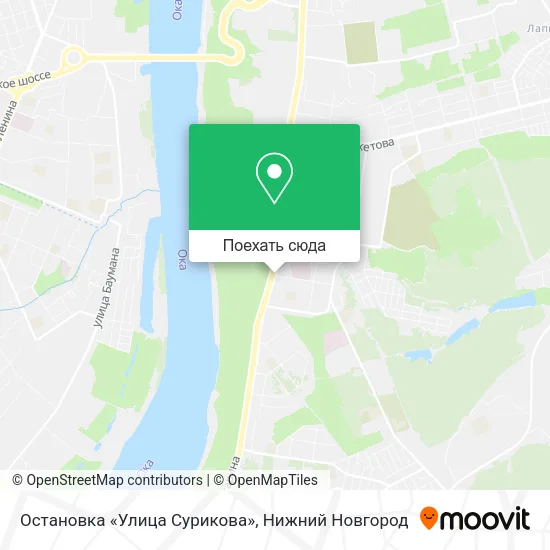Карта Остановка «Улица Сурикова»