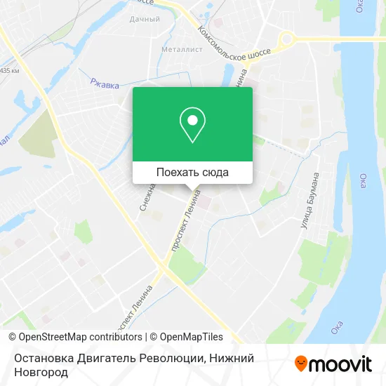 Карта Остановка  Двигатель Революции