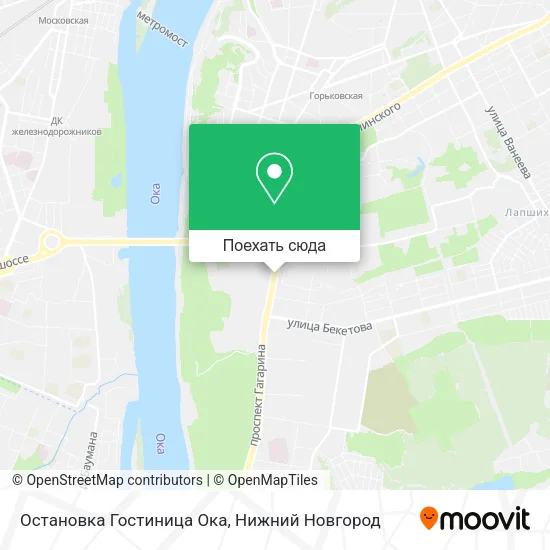 Карта Остановка  Гостиница  Ока