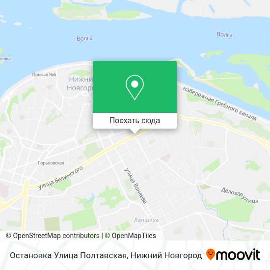 Карта Остановка  Улица Полтавская